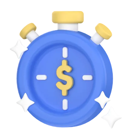 Shows Time As Valuable Currency 3D Icon