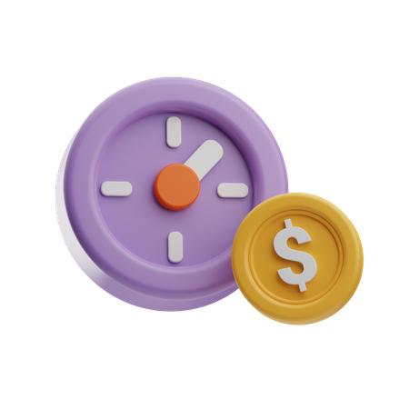 Time Is Money  3D Icon