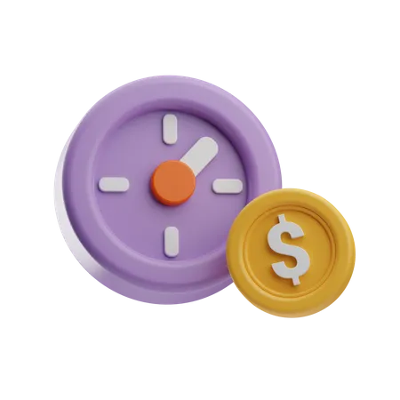 Time Is Money  3D Icon