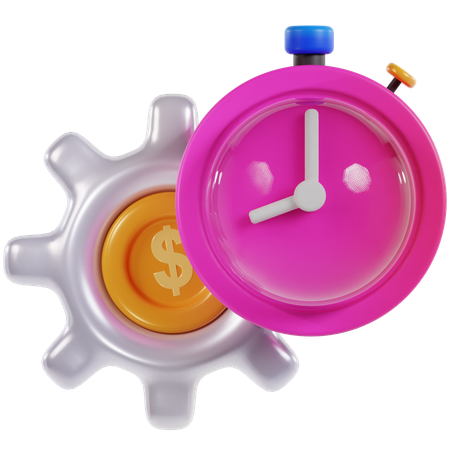 Time is Money, Money Management  3D Icon