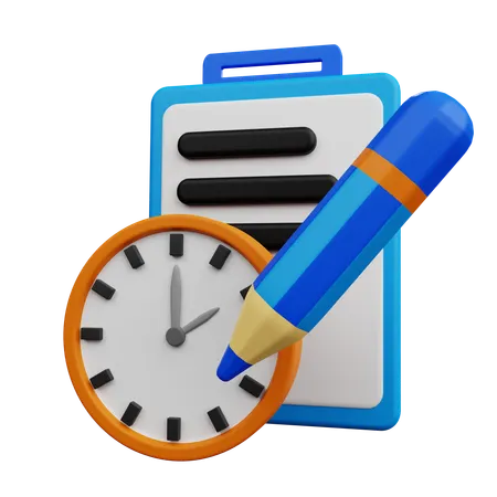 Time List  3D Icon