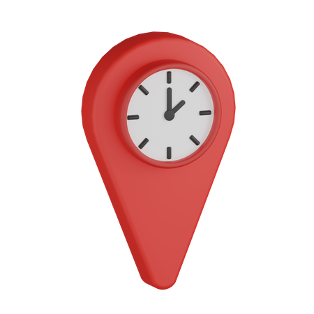 Time Location  3D Icon