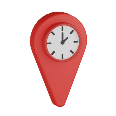 Time Location  3D Icon