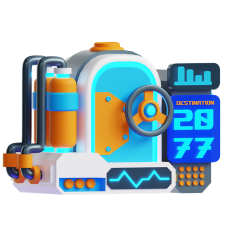 TIME MACHINE  3D Icon