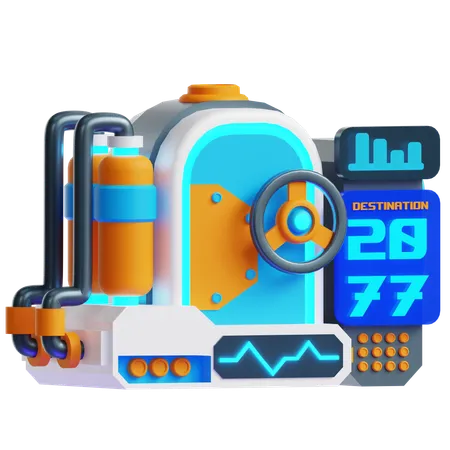 TIME MACHINE  3D Icon