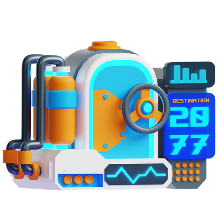 TIME MACHINE  3D Icon