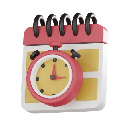 Enhance Productivity And Meet Deadlines Of Time Management Schedule Notification And Meeting Reminders Perfect For Business Startups 3 D Render 3D Icon