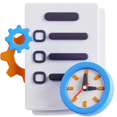 Time Management 3 D Icon 3D Icon