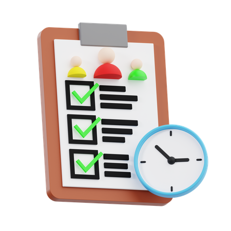 Time Management  3D Icon