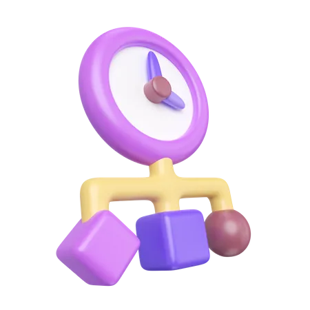 Time Management  3D Icon