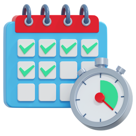 Time Management  3D Icon