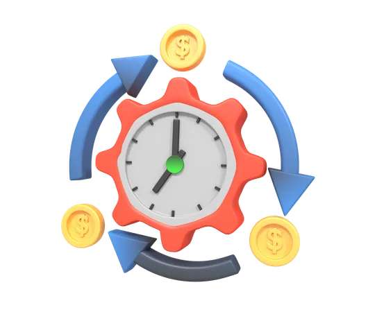 Time Management  3D Icon