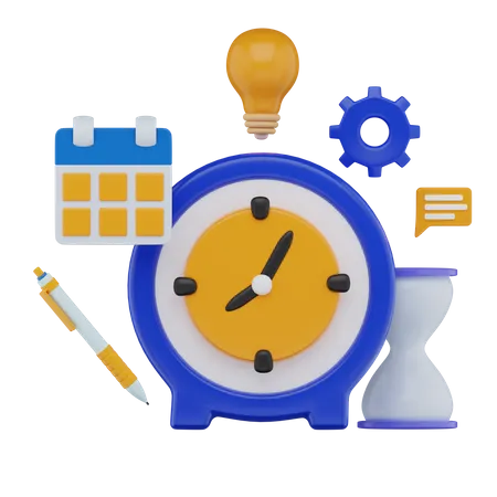 Time Management  3D Icon