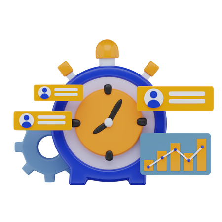 Time Management  3D Icon