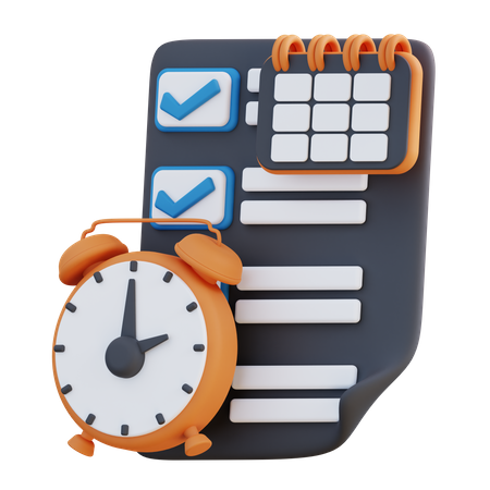 Time Management  3D Icon