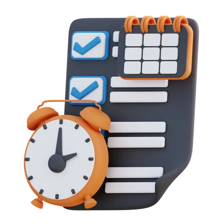 Time Management  3D Icon