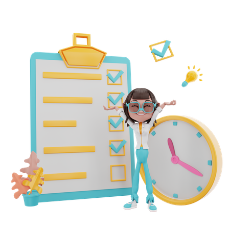 Time Management  3D Icon