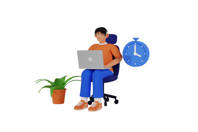Time management  3D Icon