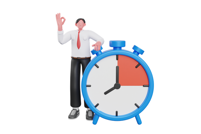 Time Management  3D Icon