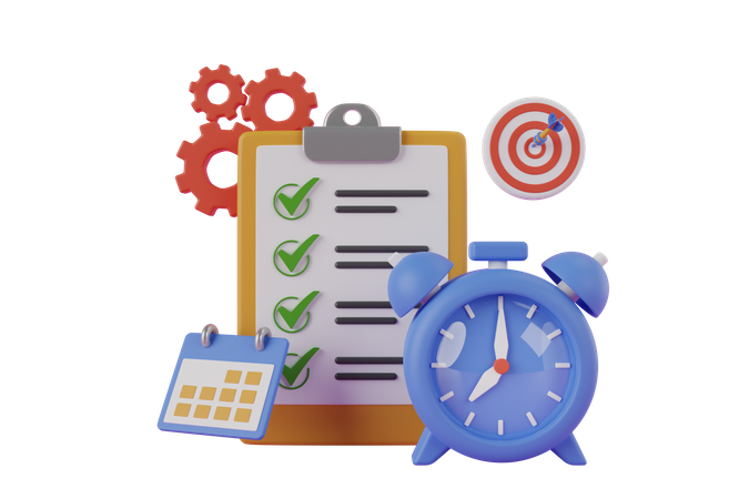 Time Management  3D Icon