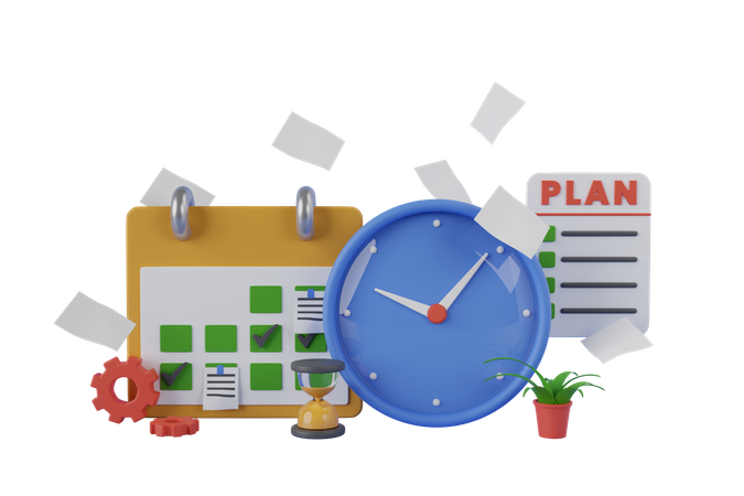 Time management  3D Icon