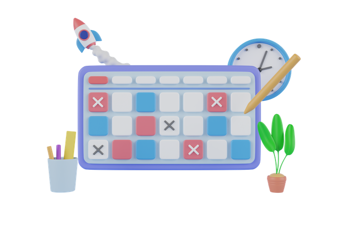 Time Management  3D Icon