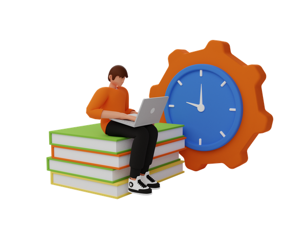 Time management  3D Illustration