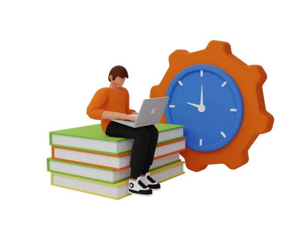 Time management  3D Illustration