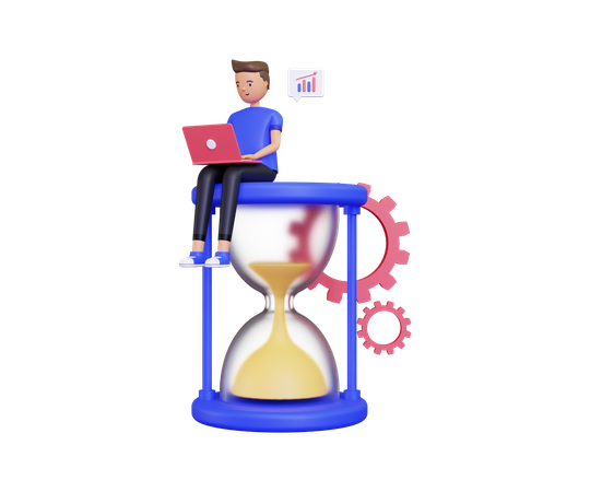 Time management  3D Illustration