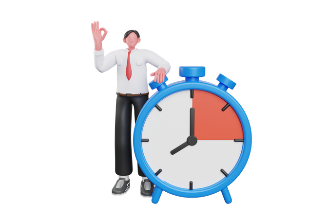 Time Management  3D Illustration