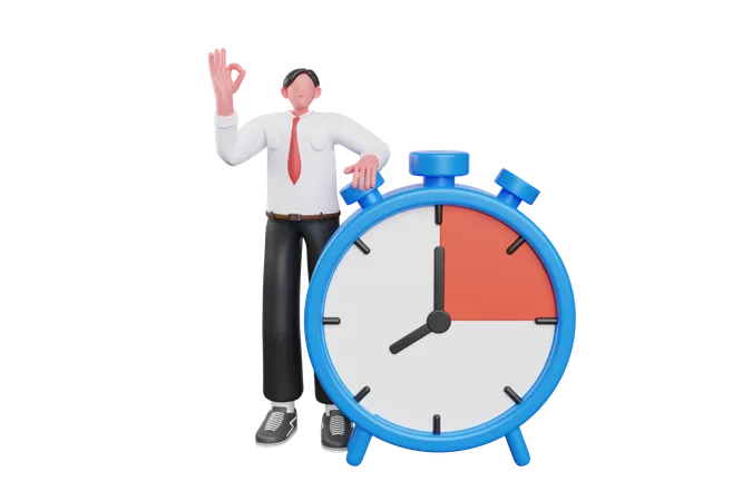 Time Management  3D Illustration