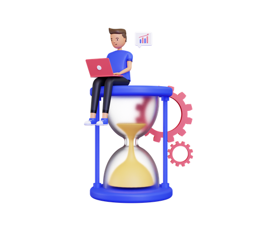 Time management 3D Illustration
