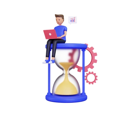 Time management  3D Illustration