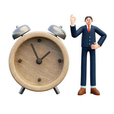 Time Management By Businessman  3D Illustration