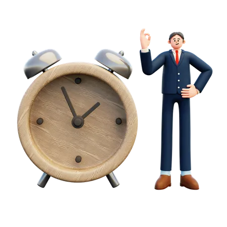 Time Management By Businessman  3D Illustration
