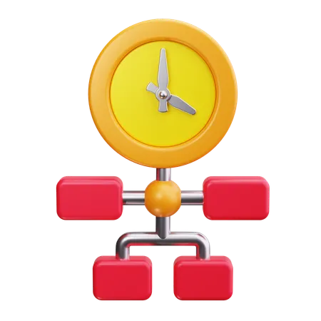 Time Management Chart  3D Icon