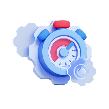 Time Management Gear  3D Icon