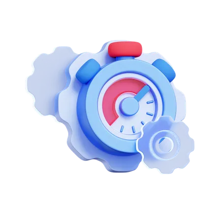 Time Management Gear  3D Icon