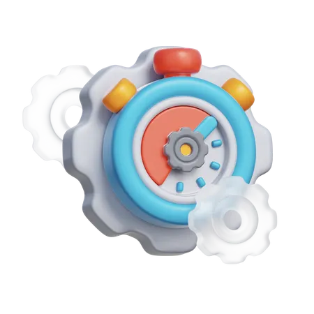 Time Management Gear  3D Icon