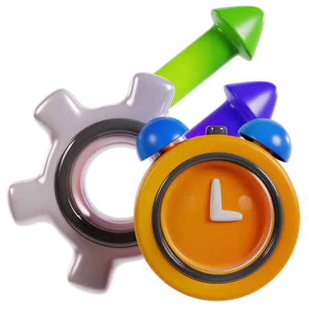 Time Management Productivity  3D Icon