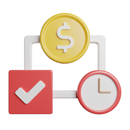 Time Management Productivity  3D Icon