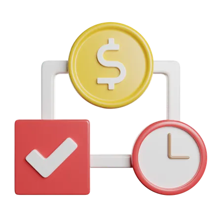 Time Management Productivity  3D Icon