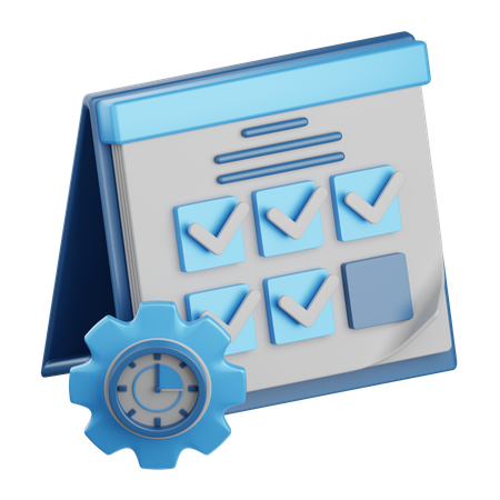 Time Management Strategy  3D Icon
