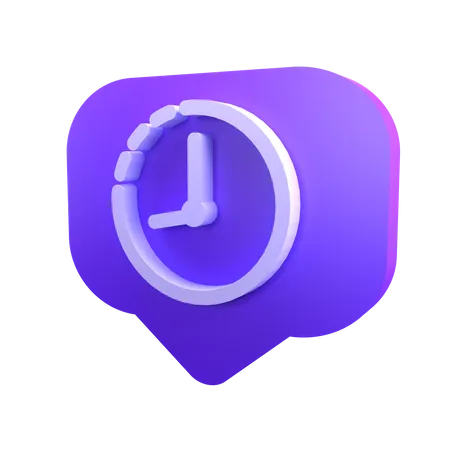 Time Message  3D Icon