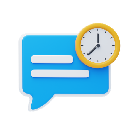 Time Message  3D Icon