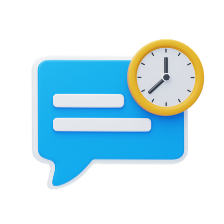 Time Message  3D Icon
