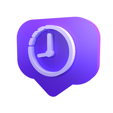 Time Message  3D Icon
