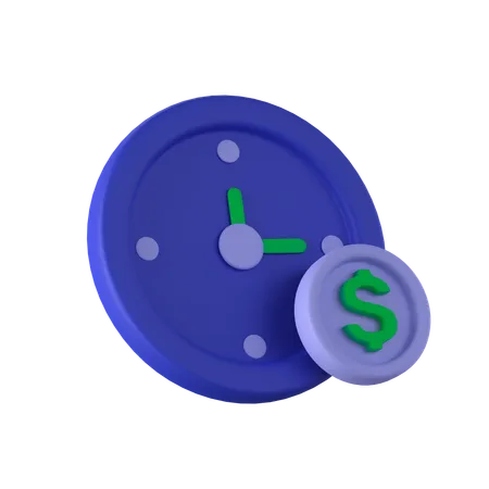 Time Money 3 D Illustration 3D Icon