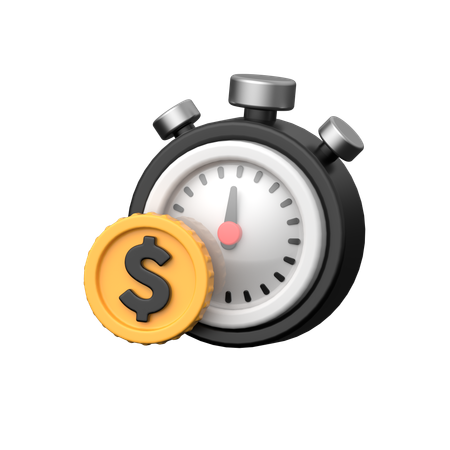 Time Money  3D Icon