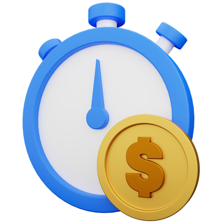 Time Money  3D Icon